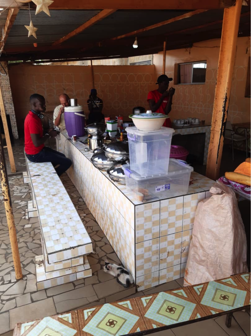 One of the concrete food-stalls, Ngoumba Guéoul.