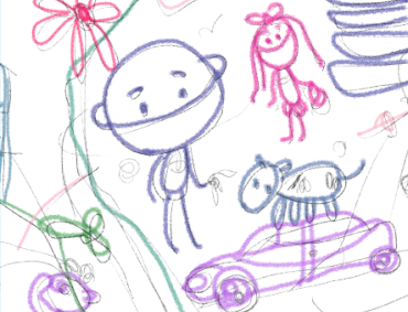 Cover Page of the "Our Stories Matter!" Place-based Educators Toolkit. The cover has two young children at the centre of the screen, with plants, animals, and cars dotting the cover's landscape in the style of young child's drawing.